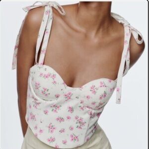 Spring floral Zara corset top